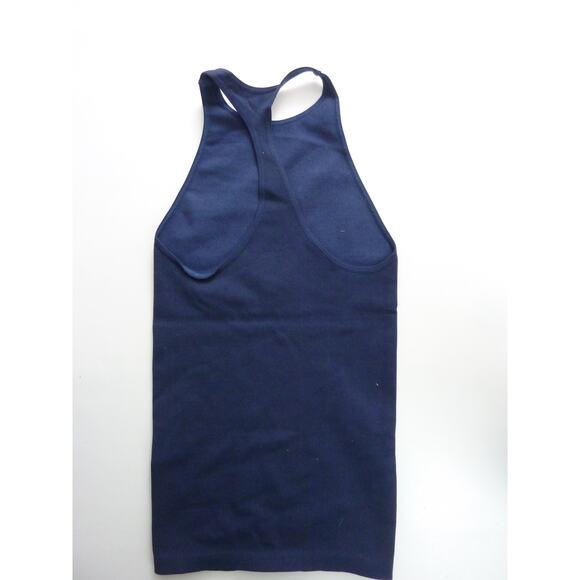 NWOT Free People Movement High Neckline Racerback Tank Navy Blue - Picture 5 of 6